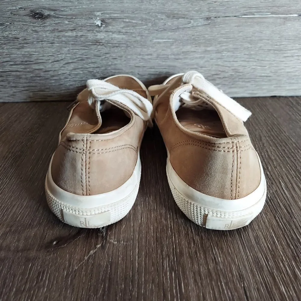 Lauren Ralph Lauren Jolie Tennis Shoes Ladies Suede Sneaker Size 6 Lace Up